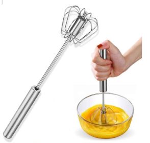 Semi-Automatic Egg Whisk Hand Push Egg Beater Stainless Steel Blender Mixer Whisk