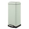 8-Gallon Retro Stainless Steel Step-On Trash Can in Light Mint Green Finish