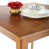 Square 39 x 39 inch Counter Height Brown Wood Dining Table