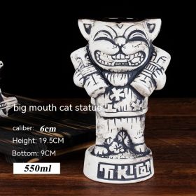 Personality Cocktail Glass Creative Cup Ceramic Cup (Option: Big Mouth Cat Statue)