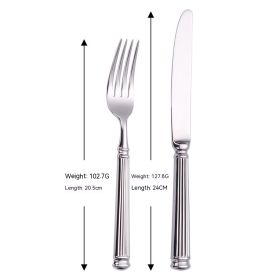 Roman Knife, Fork And Spoon 304 Stainless Steel Thickened (Option: Suit 1)