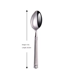 Roman Knife, Fork And Spoon 304 Stainless Steel Thickened (Option: Primary Color Main Meal Spoon)