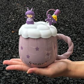 Ceramic Mug Practical Girl Birthday Party Student Gift (Option: Purple-401 500ml)