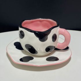 Hand-painted White Clouds Coffee Set Hand-pinching Irregular (Option: Milk Pattern-250ml)