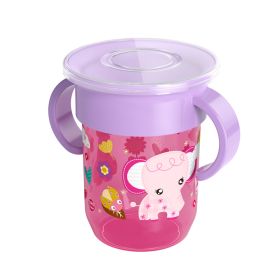 360 Degree Leakproof Magic Baby Drink Learning Cup (Option: Rose 260ml)