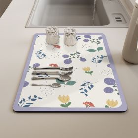 Kitchen Household Dining Table Table Wash-free Mat (Option: Romantic Flower Sea-5080cm)